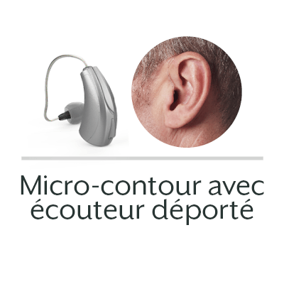 maitre audio Micro-contour avec écouteur déporté aide auditive appareil auditif prothese auditive